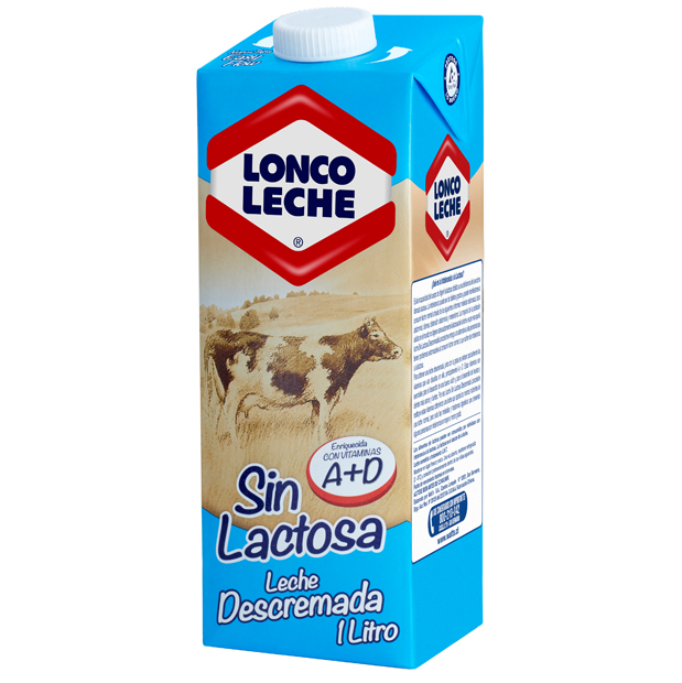 Leche Descremada Natural  Sin Lactosa Loncoleche 1 Lt.