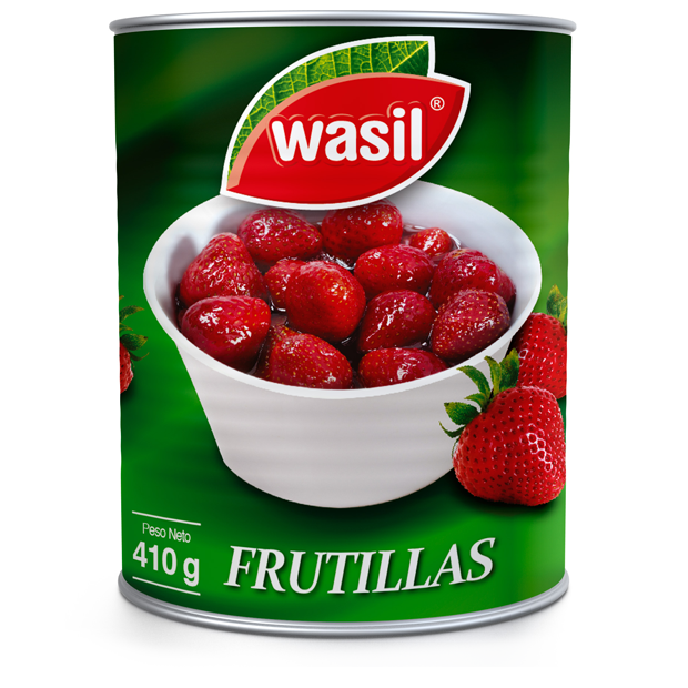 Frutillas al Jugo   Wasil 410 g.