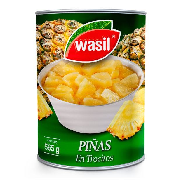 Piña en Cubitos   Wasil 560 g.