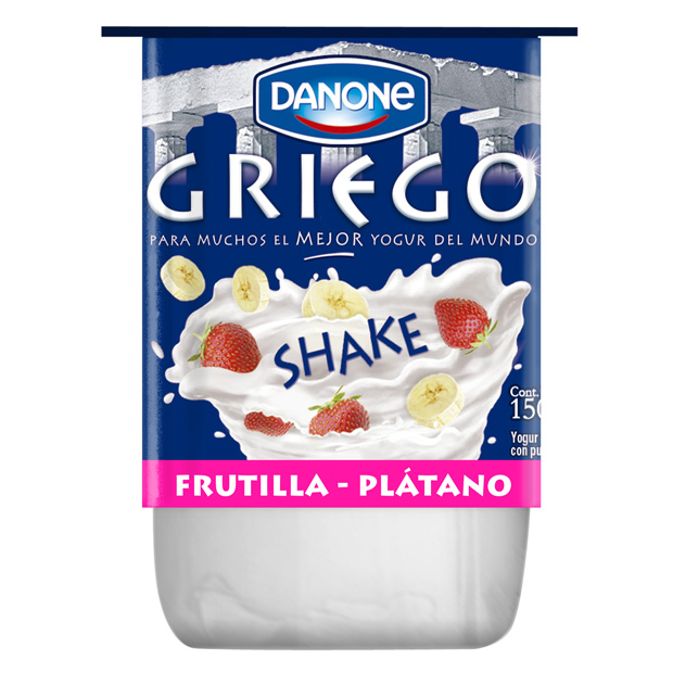 Yoghurt Shake Frutilla Plátano Griego 150g