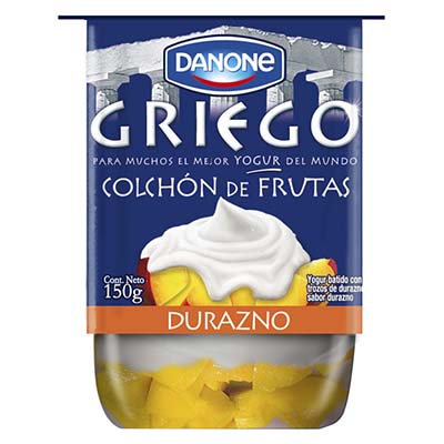 Yoghurt Colchón de Frutas Durazno Griego 150g