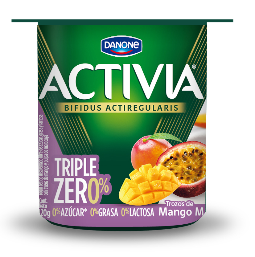 Yoghurt Triple Zero Mango-Marcuyá Activia 120g
