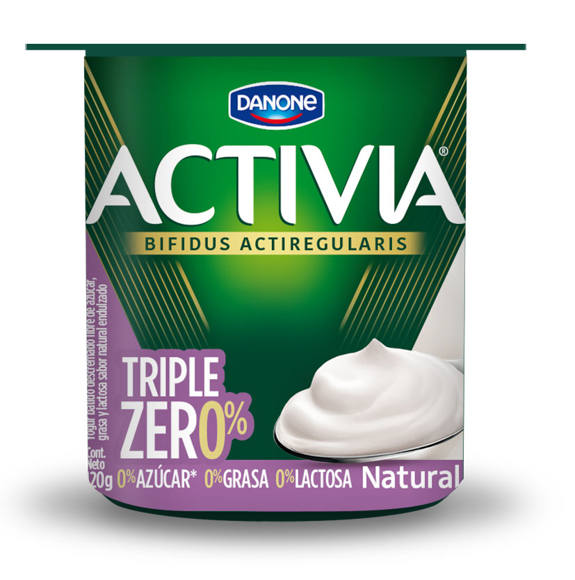 Yoghurt Triple Zero Natural Endulzado Activia 120g