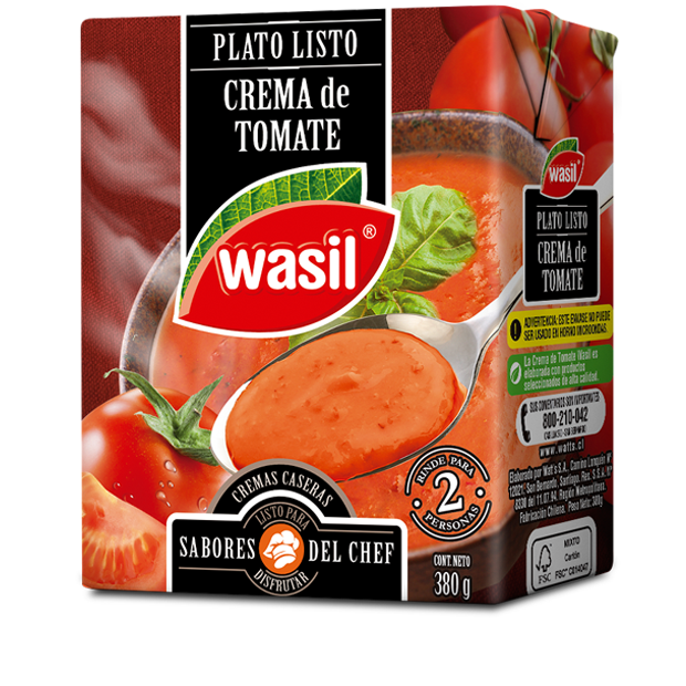 Crema  Tomates Wasil 380 g.