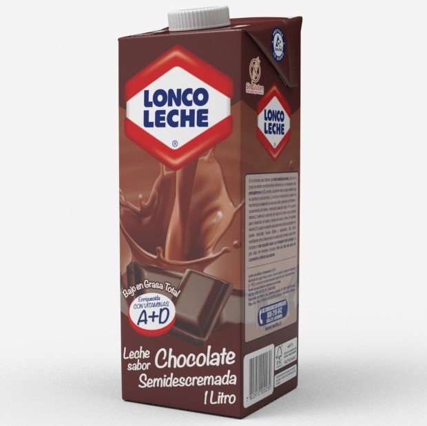 Leche Semidescremada  Chocolate Loncoleche 1 Lt.