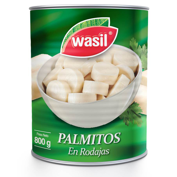 Palmitos en Rodajas   Wasil 800 g.