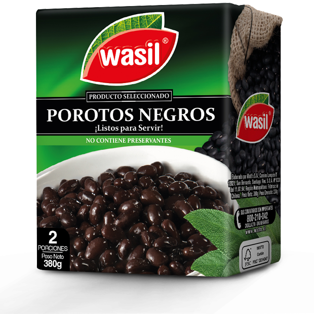 Porotos Negros   Wasil 380 g.