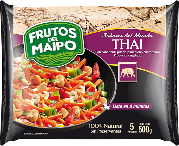 Salteado Thai Congelado Frutos del Maipo 500 g.