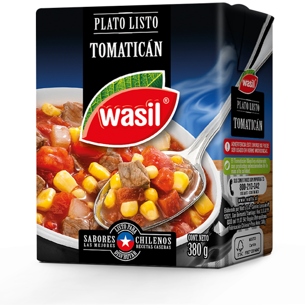 Tomaticán Plato Listo Wasil 380 g.