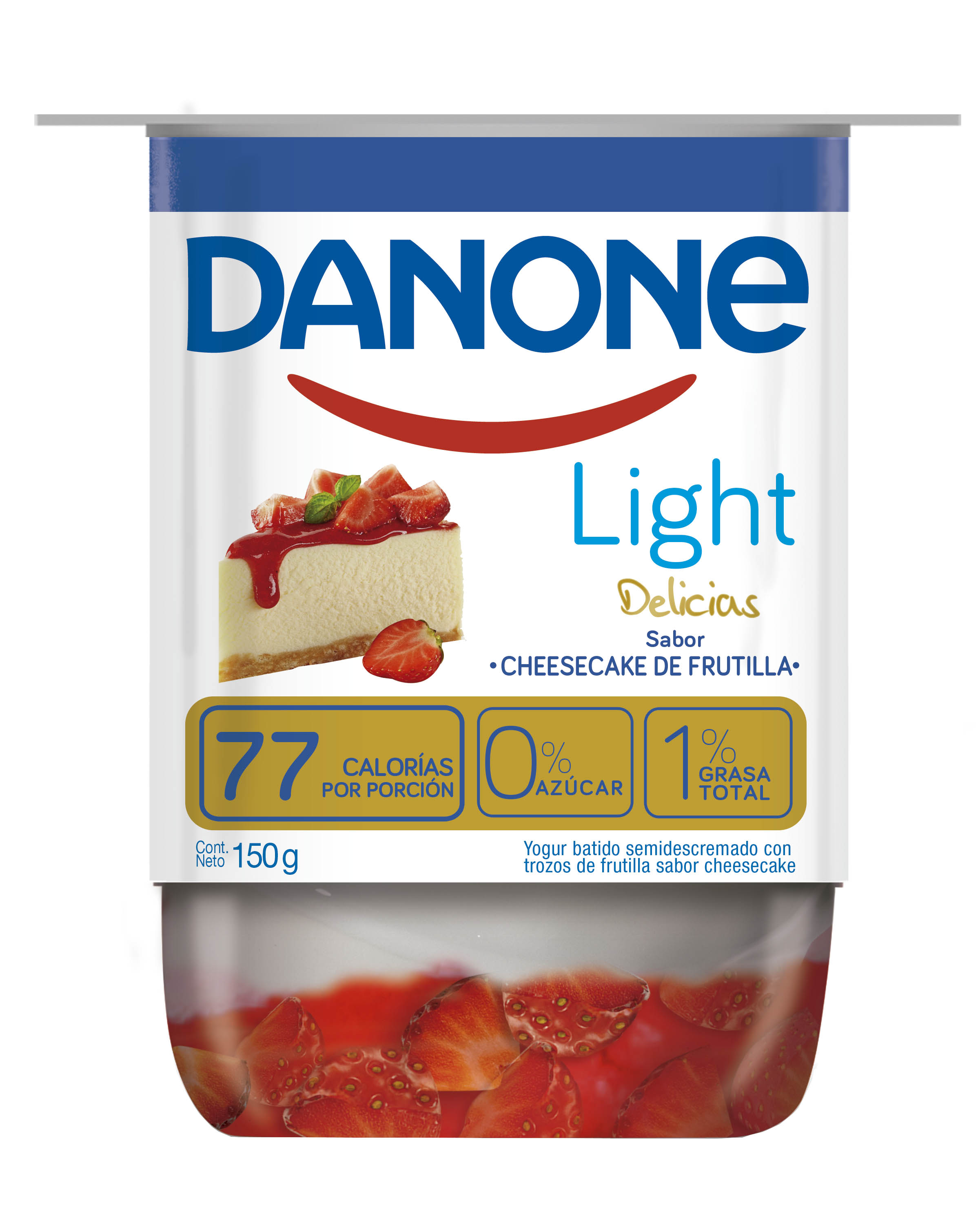 Yoghurt Delicias Cheesecake de Frutilla Danone Light 150g