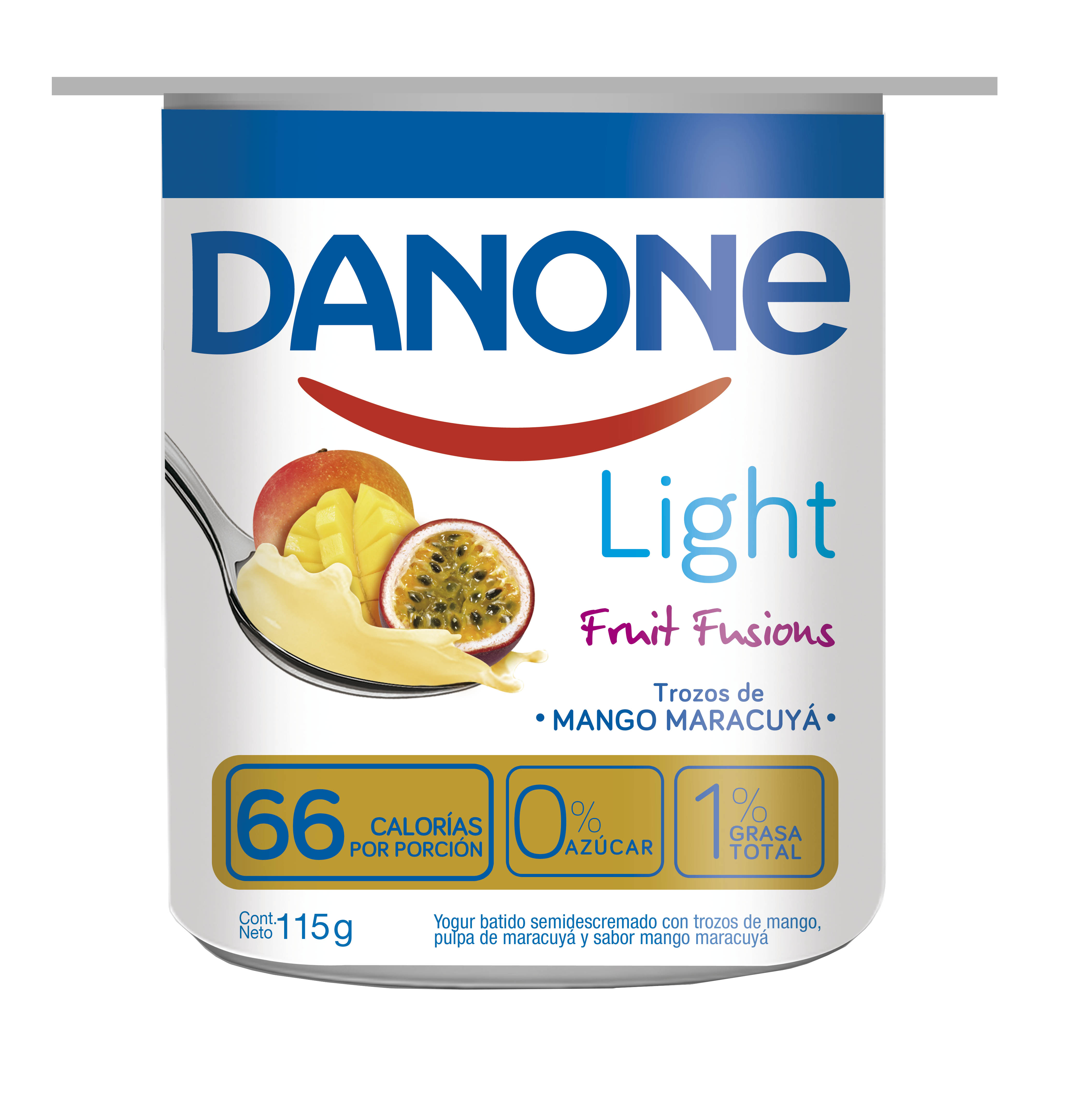 Yoghurt Fruit Fusions Mango Maracuyá Danone Light 115g